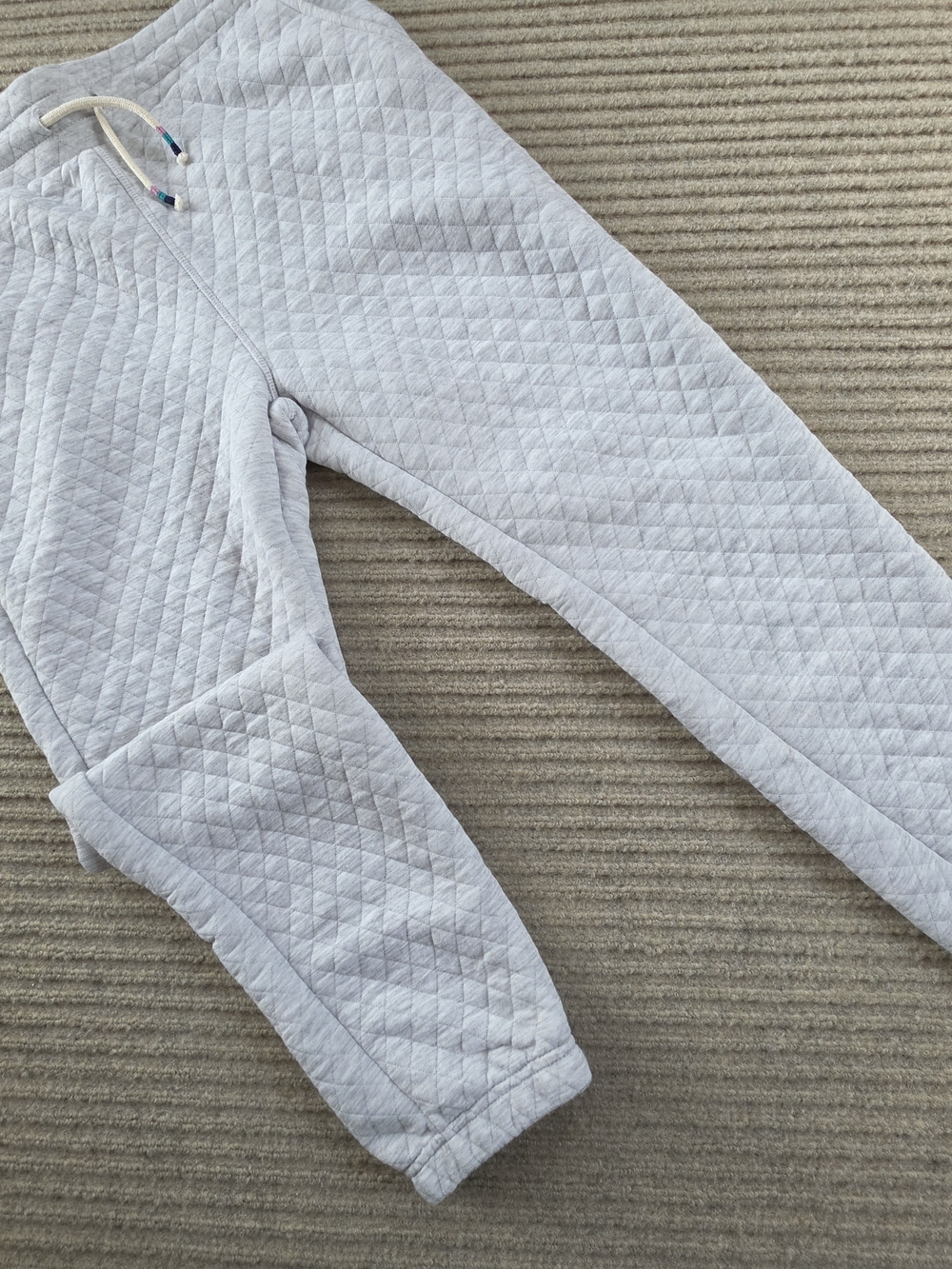 Marine Layer Corbet Quilted Jogger Sweatpants Heather Grey Womens Small